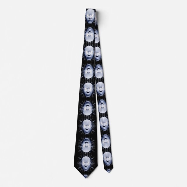 Lightning mask neck tie (Front)