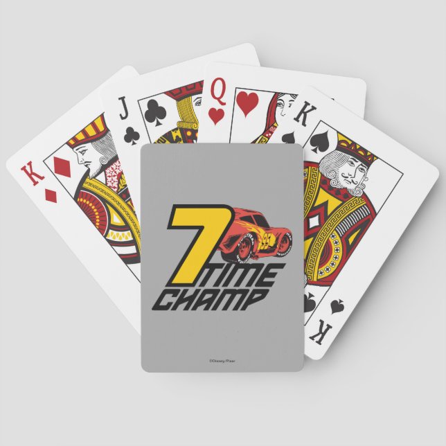 Lightning McQueen - 7 Time Champ Playing Cards (Back)