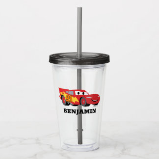 Lightning McQueen Birthday Party Favor Acrylic Tumbler