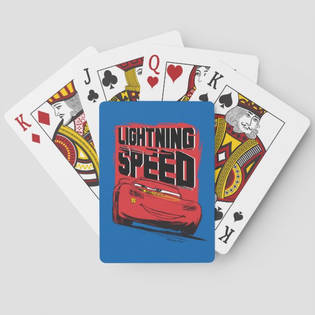 Lightning McQueen - Lightning Speed Playing Cards (Back)