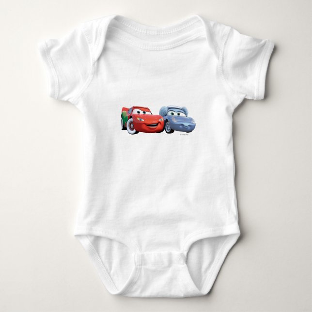 Lightning McQueen & Sally Baby Bodysuit (Front)