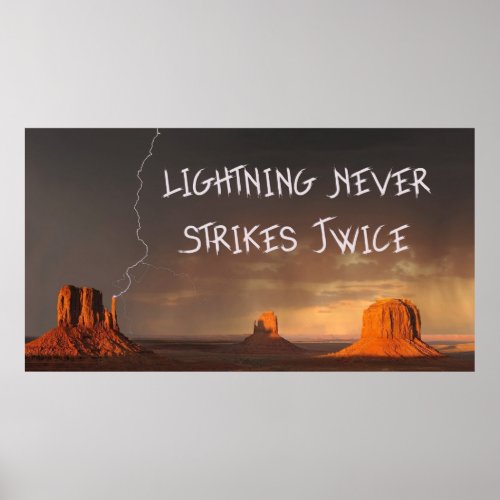 Lightning Never Strikes Twice _ Lightning strike   Poster