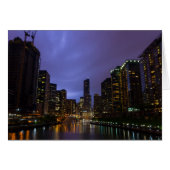 Lightning Over Chicago River Cards (Front Horizontal)