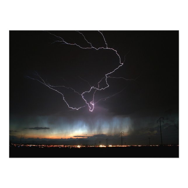 Lightning over Ridgecrest Photo Print (Front)