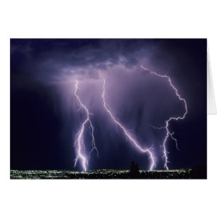 Lightning over Salt Lake Valley, Utah.