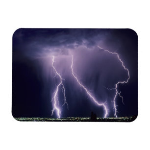 Lightning over Salt Lake Valley, Utah. Magnet