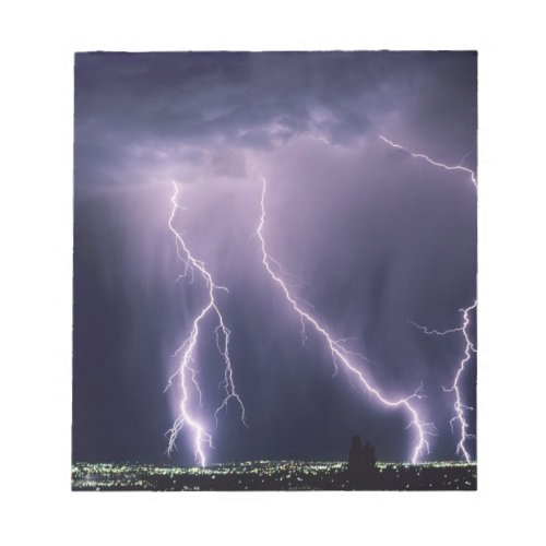 Lightning over Salt Lake Valley Utah Notepad