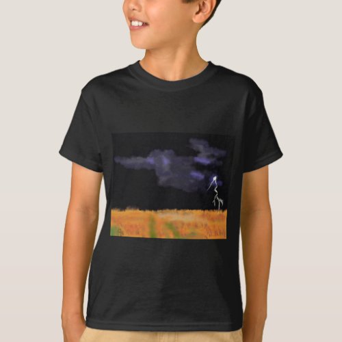 Lightning Over the Land Art T_Shirt