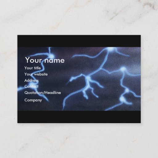 Customizable Lightning painting business card templates