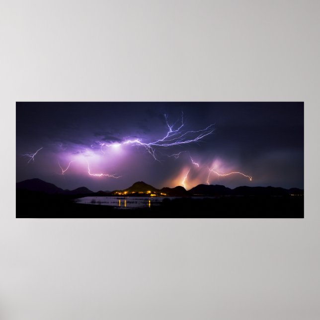 Lightning Panorama Poster (Front)