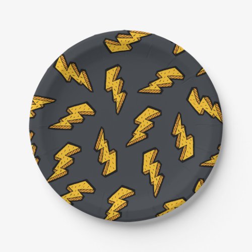 Lightning Pattern Paper Plates