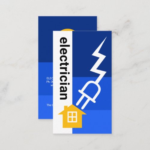 Lightning Plug Powers Home Business Card