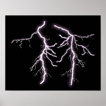Lightning Poster by warrior_woman at Zazzle