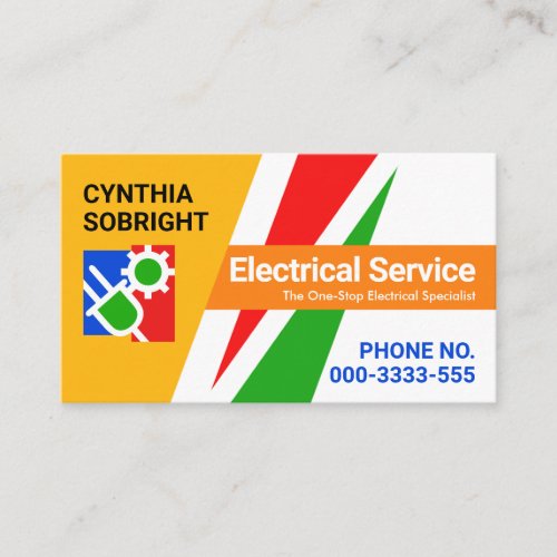 Lightning Power Electrical Outage Strike Business Card