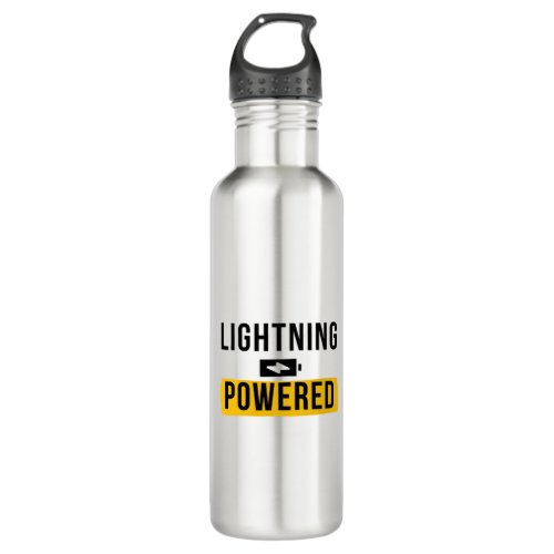 Lightning Powered Tesla Battery Charged Fully Stainless Steel Water Bottle