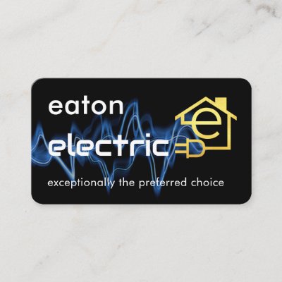 Lightning Powers Gold Letter-e Circuit Home Business Card