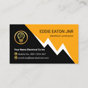 Lightning Powers Your Electric Name Business Card