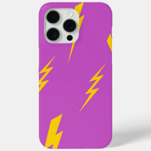 Lightning Purple Background Y2K Pattern iPhone 15 Pro Max Case