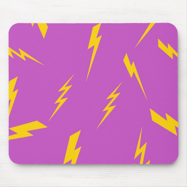 Lightning Purple Background Y2K Pattern Mouse Pad (Front)