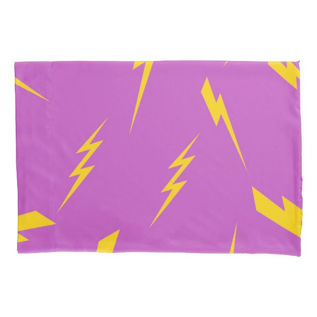 Lightning Purple Background Y2K Pattern Pillow Case (Front)