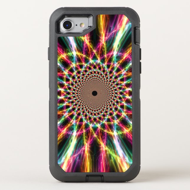 Lightning Rainbow Otter Box Iphone 7 Case (Back)