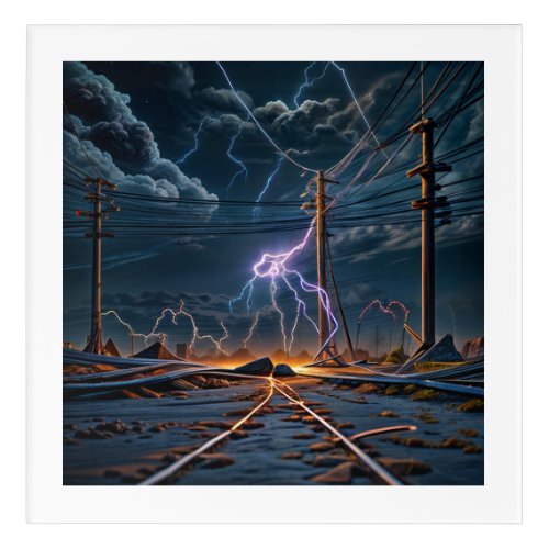 Lightning sky acrylic print