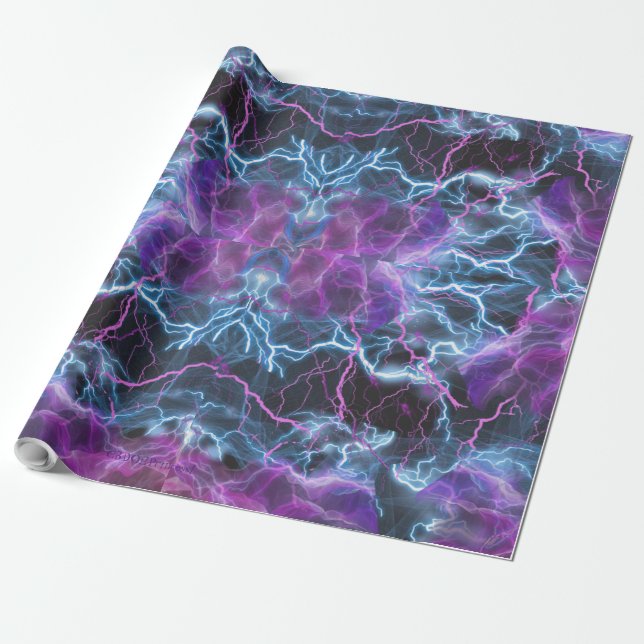 Lightning & Smoke! CBDOilPrincess! Wrapping Paper (Unrolled)