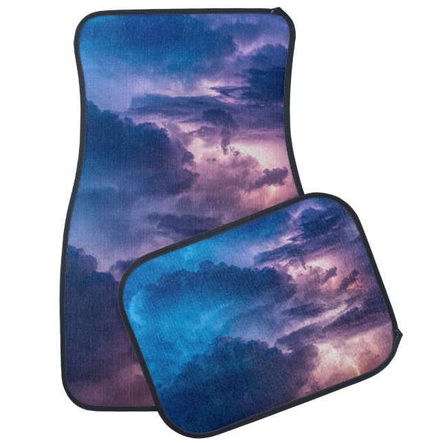 LIGHTNING STORM CHASERS SKY CAR FLOOR MAT (Set)