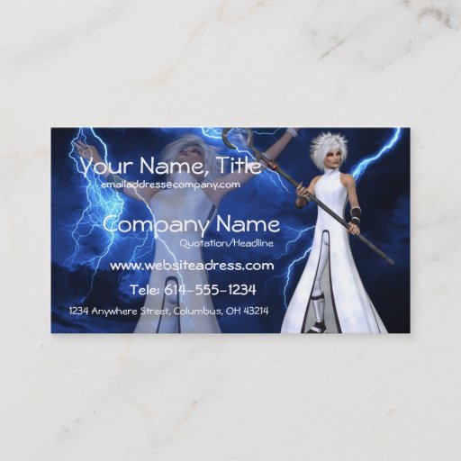 Customizable Lightning Storm - Fantasy/Anime Business Cards