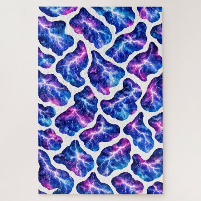 Lightning Storm Galaxy Pattern Jigsaw Puzzle (Vertical)