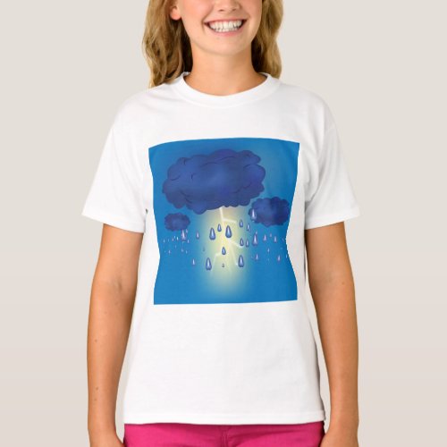 Lightning Storm Girls T_Shirt