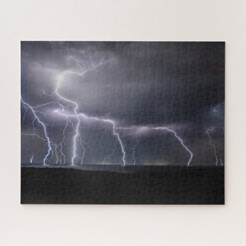 Lightning Storm over the Ocean 520 Pieces Photo Jigsaw Puzzle