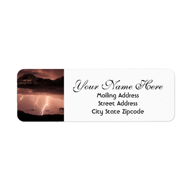 Lightning Storm Return Address Label (Front)