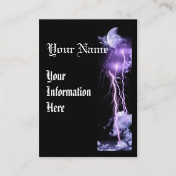 Lightning Storm Vertical Business Prolfile Card by DesignsbyLisa at Zazzle