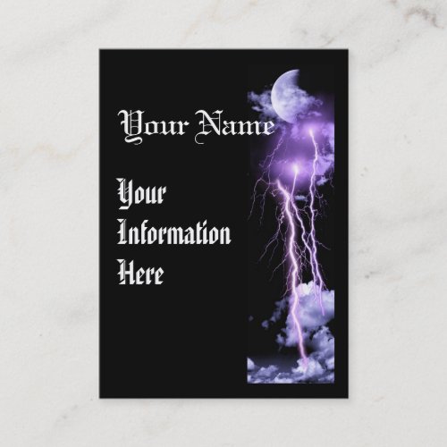 Lightning storm vertical business prolfile card business card templates