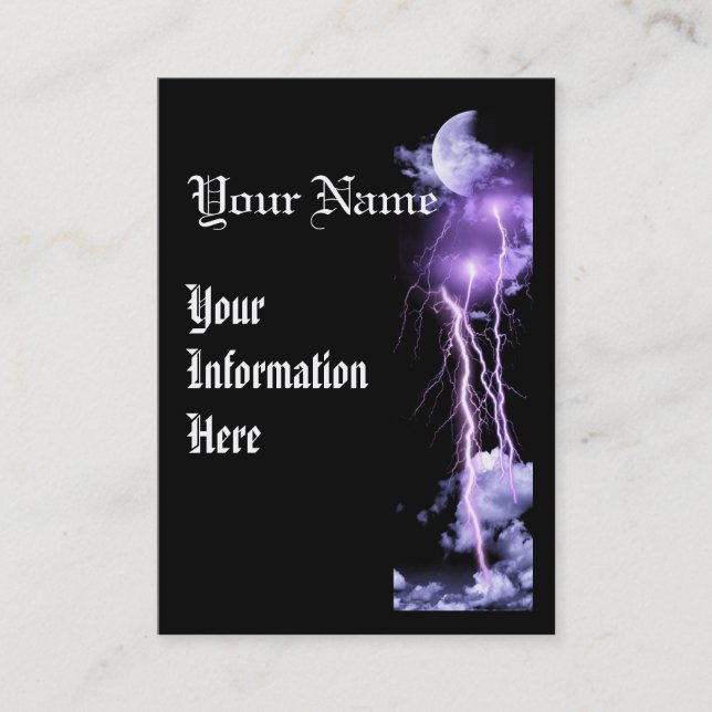 Lightning storm vertical business prolfile card (Front)