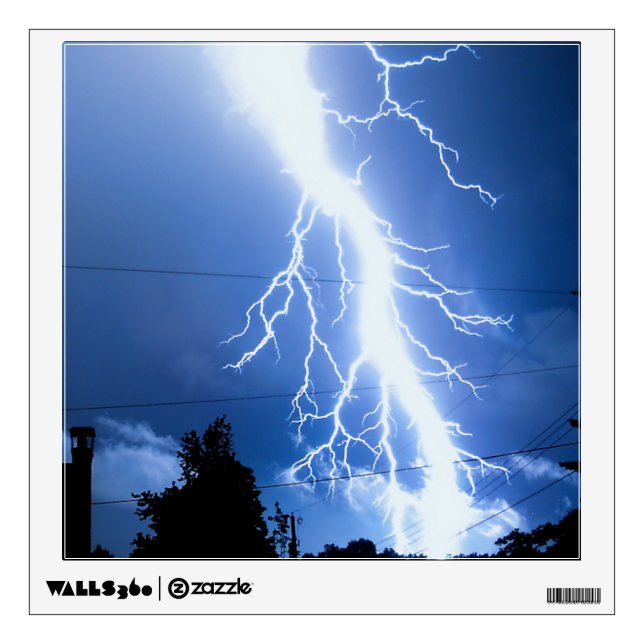 Lightning Strike 2 Wall Sticker (Front)