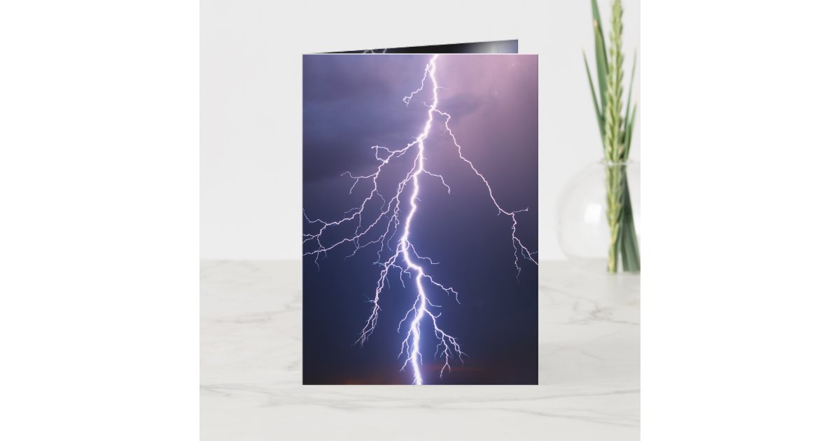 Lightning Strike Birthday Card | Zazzle