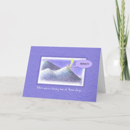 Lightning Strike Humorous Keeping in Touch Card