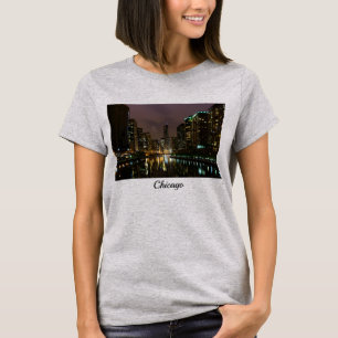 Lightning Strike Over Chicago River T-Shirt