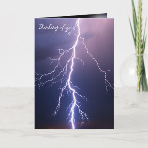 Lightning Strike Storm Thinking Of You Card