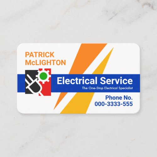 Lightning Strikes Electrical Power Business Card