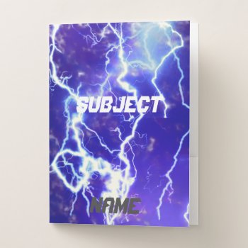 Lightning Strikes Pocket Folder by Jagged_designs at Zazzle