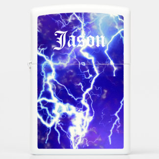 Lightning strikes storm zippo lighter