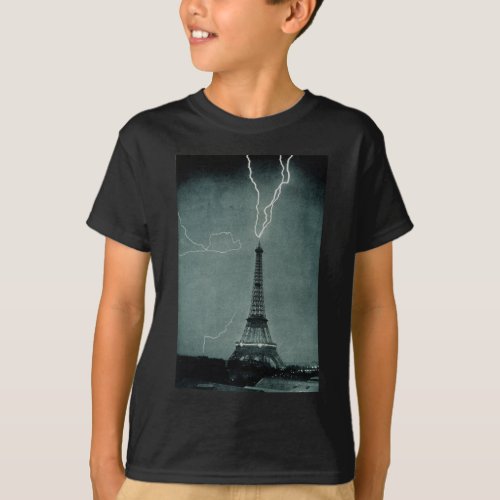 Lightning Strikes the Eiffel Tower 1902 T_Shirt