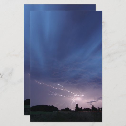 Lightning Striking During Thunderstorm (Front/Back)