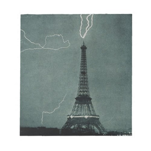 Lightning Striking the Eiffel Tower Notepad