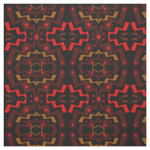 Lightning Suns Abstract Fabric