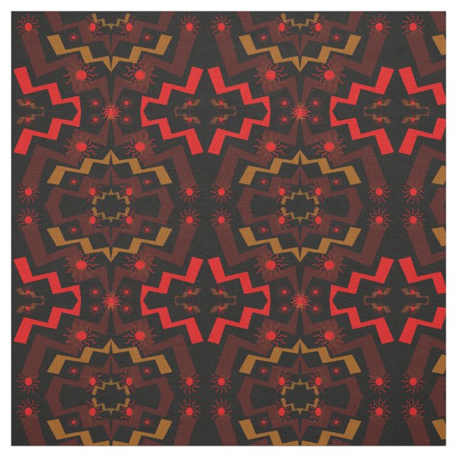 Lightning Suns Abstract Fabric (Swatch)