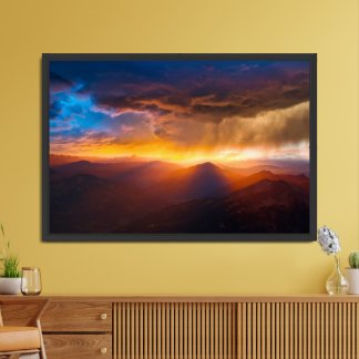 Lightning Sunset Matte Wall Art Print